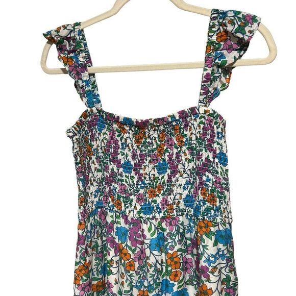 Anthropologie Roller Rabbit Blomst Doe silk & cotton floral shirred sundress - Picture 6 of 9